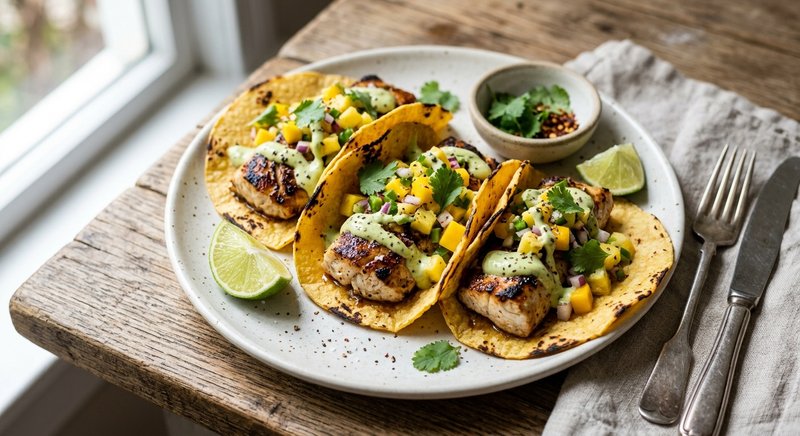 Gluten-Free Grilled Mahi Mahi Tacos — dinner recipe, serves 4