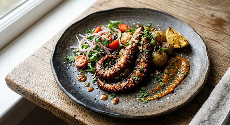 Gluten-Free Grilled Octopus — dinner recipe, serves 4