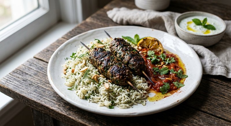 Gluten-Free Lamb Kofta with Rice — dinner recipe, serves 4