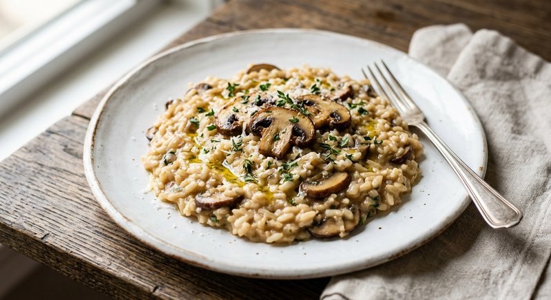 Gluten-Free Mushroom Risotto — dinner recipe, serves 4