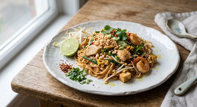 Gluten-Free Pad Thai with Rice Noodles — dinner recipe, serves 4
