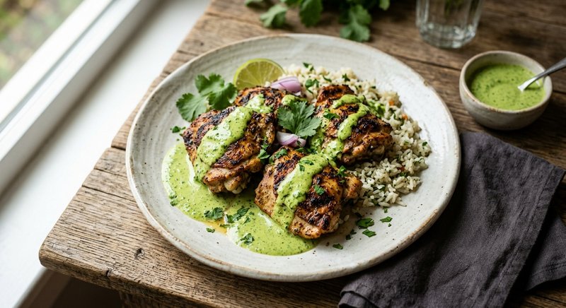 Gluten-Free Peruvian Chicken with Aji Verde — dinner recipe, serves 4