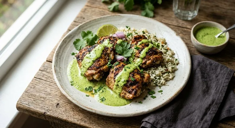 Gluten-Free Peruvian Chicken with Aji Verde