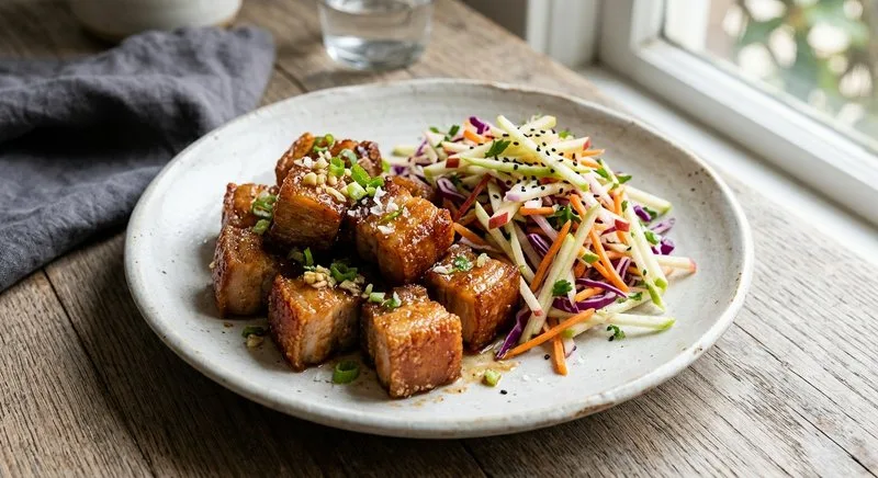 Gluten-Free Pork Belly with Apple Slaw