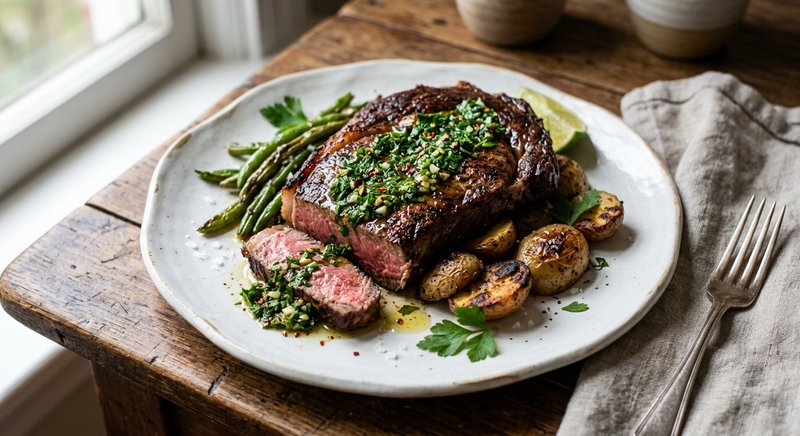 Gluten-Free Ribeye with Chimichurri — dinner recipe, serves 4