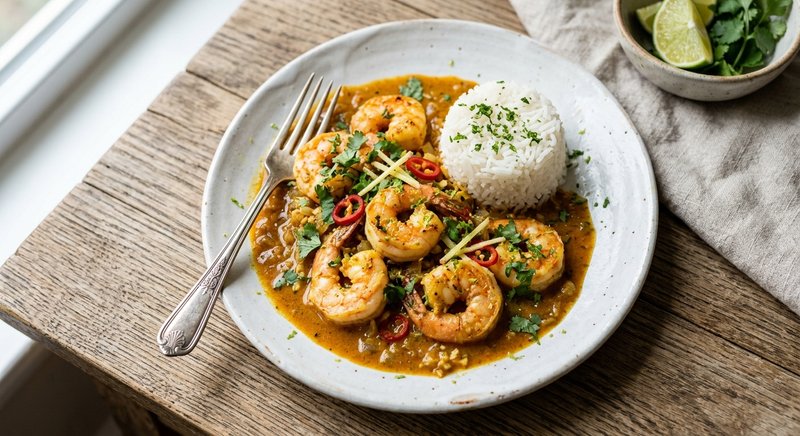 Gluten-Free Shrimp Curry — dinner recipe, serves 4