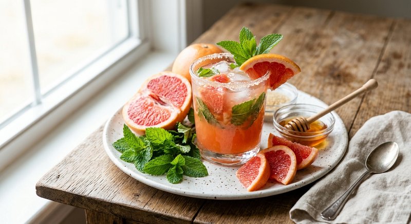 Gluten-Free Grapefruit Mint Juice — drinks and smoothies recipe, serves 2