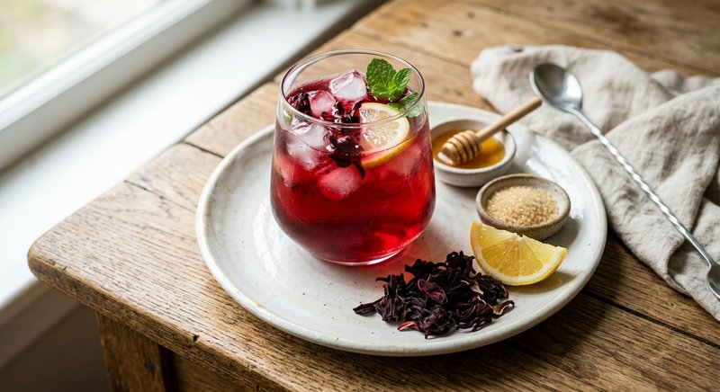 Gluten-Free Hibiscus Iced Tea — drinks and smoothies recipe, serves 2