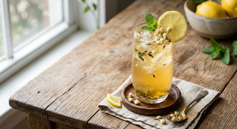 Gluten-Free Jasmine Green Tea Lemonade — drinks and smoothies recipe, serves 2