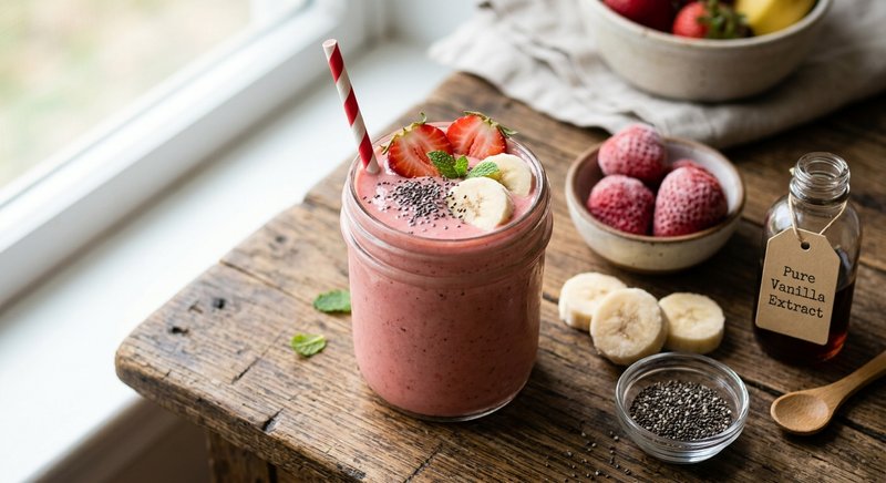 Gluten-Free Kids Strawberry Banana Smoothie — drinks and smoothies recipe, serves 2