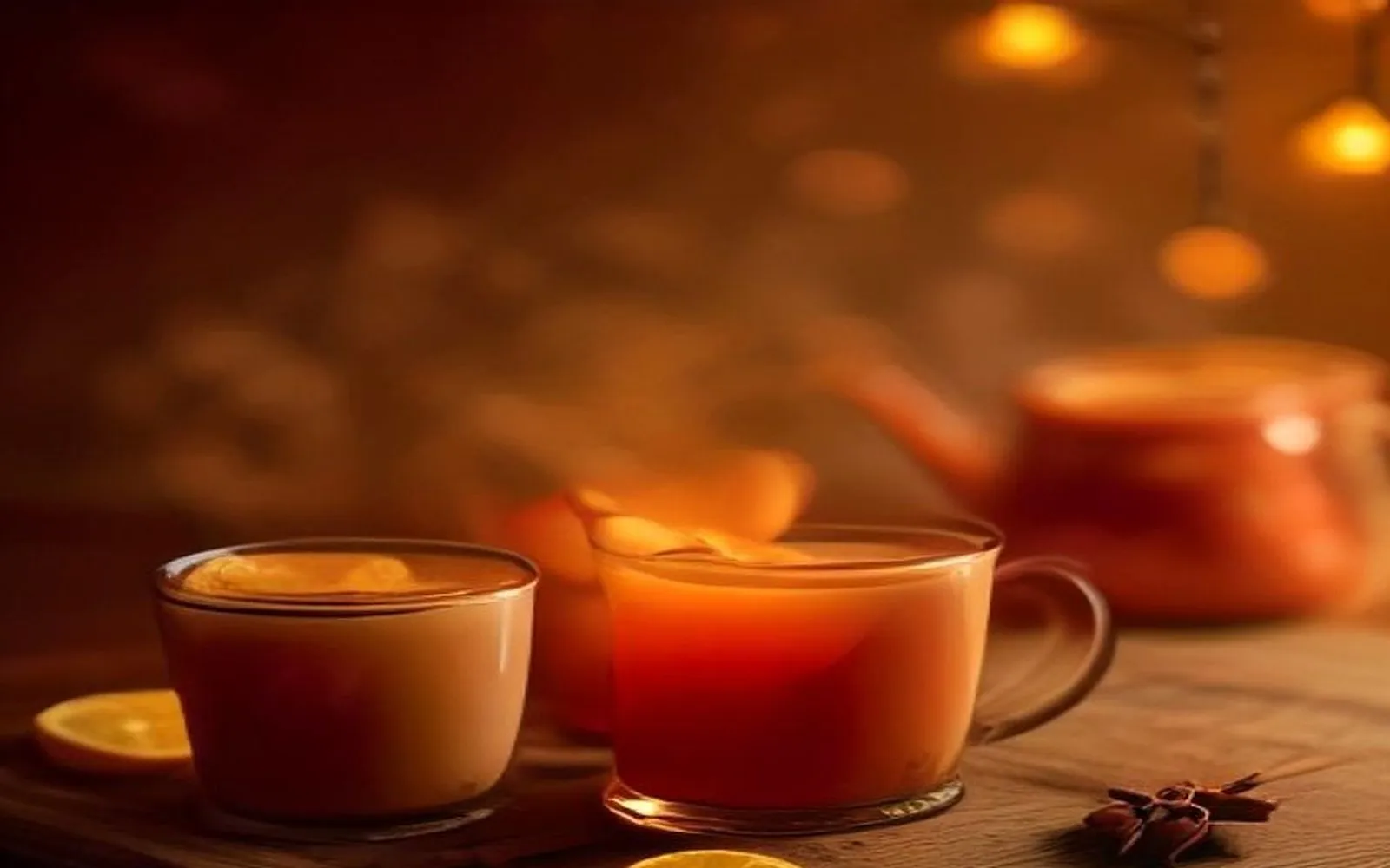 Gluten-free mulled apple cider on a plate