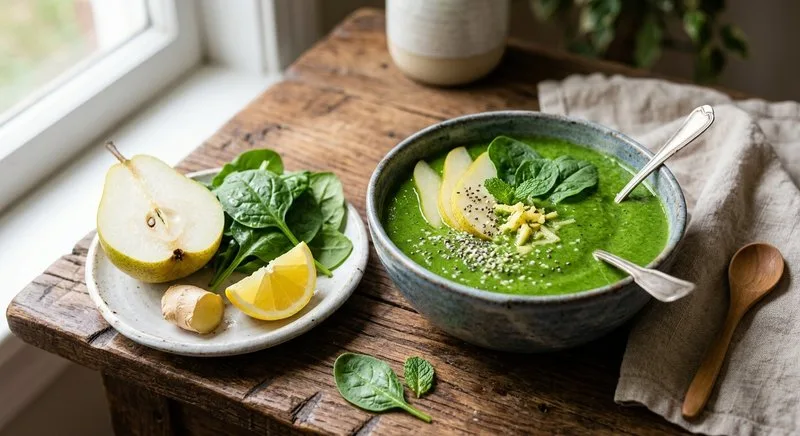Gluten-Free Pear Spinach Juice