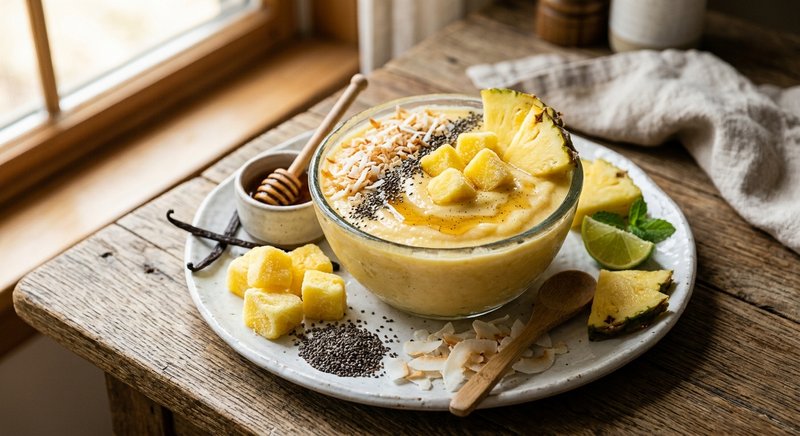 Gluten-Free Pineapple Coconut Smoothie — drinks and smoothies recipe, serves 2