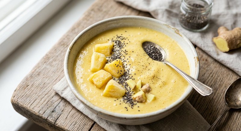 Gluten-Free Pineapple Ginger Smoothie — drinks and smoothies recipe, serves 2