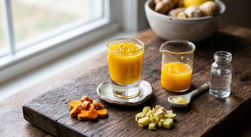 Gluten-Free Turmeric Ginger Shot — drinks and smoothies recipe, serves 2