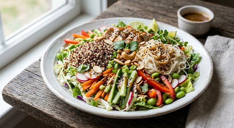 Gluten-Free Asian Crunch Salad — lunch recipe, serves 4