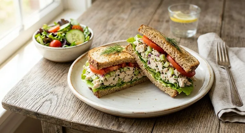 Gluten-Free Chicken Salad Sandwich on Bread