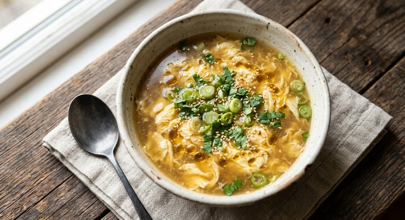 Gluten-Free Egg Drop Soup — lunch recipe, serves 4