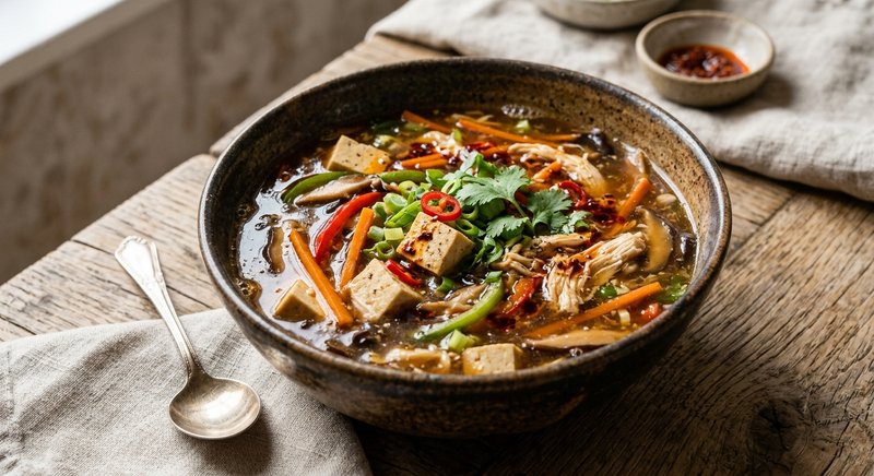 Gluten-Free Hot and Sour Soup — lunch recipe, serves 4