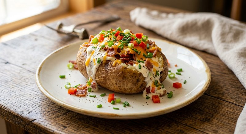 Gluten-Free Loaded Baked Potato — lunch recipe, serves 4
