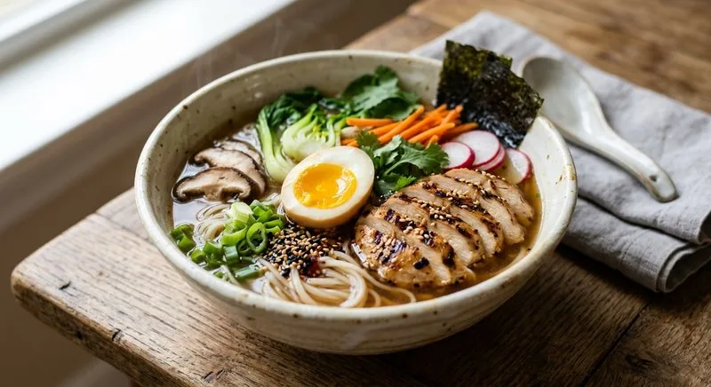 Gluten-Free Ramen Bowl with Rice Noodles