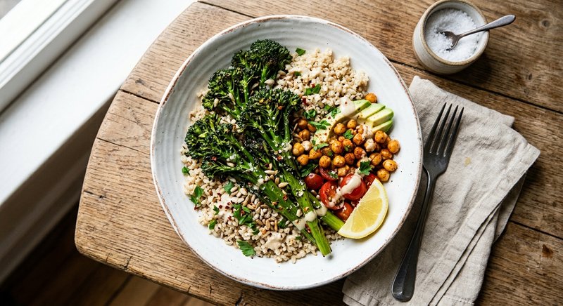 Gluten-Free Roasted Broccolini Bowl — lunch recipe, serves 4