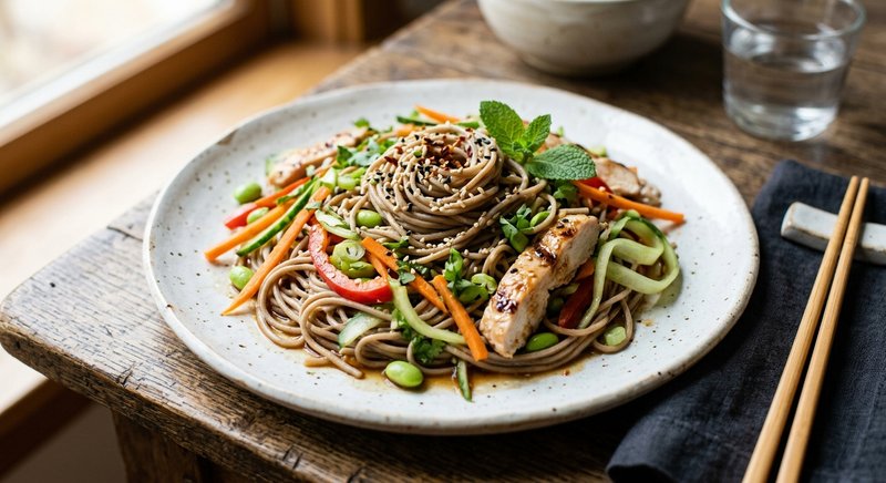 Gluten-Free Soba Noodle Salad with Noodles — lunch recipe, serves 4