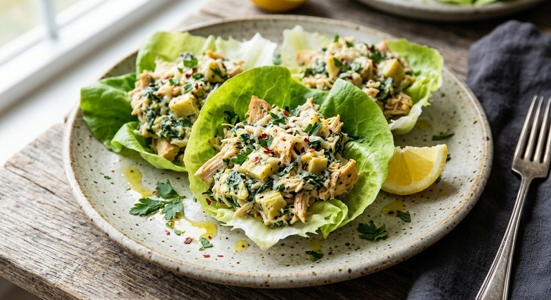 Gluten-Free Spinach Artichoke Chicken — lunch recipe, serves 4