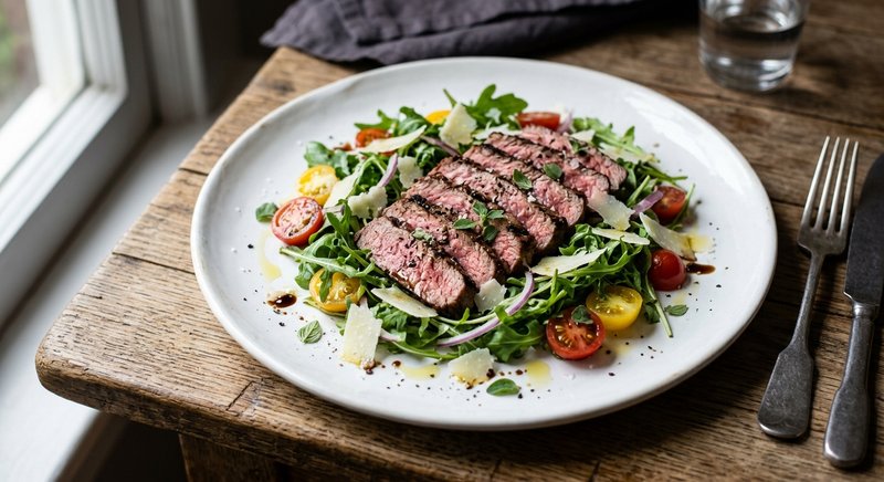 Gluten-Free Steak and Arugula Salad — lunch recipe, serves 4