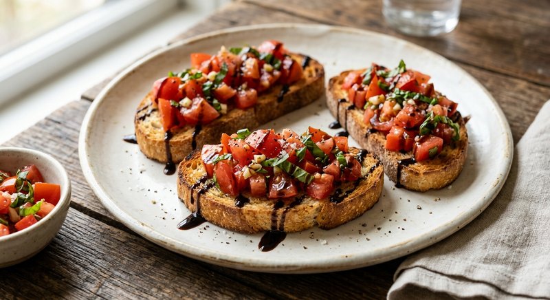 Gluten-Free Bruschetta on Toast — party and appetizers recipe, serves 8