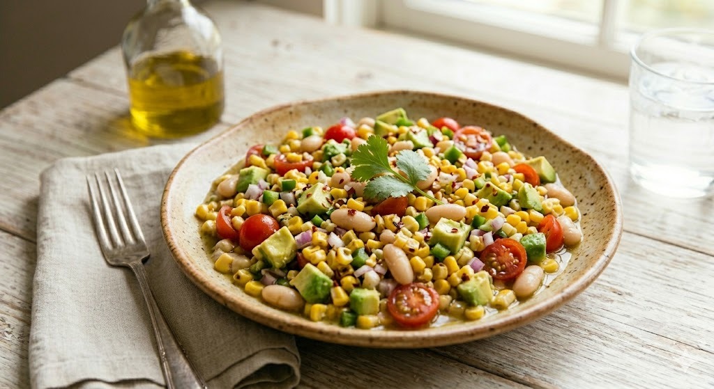 Gluten-Free Corn and Avocado Salsa — party and appetizers recipe, serves 8