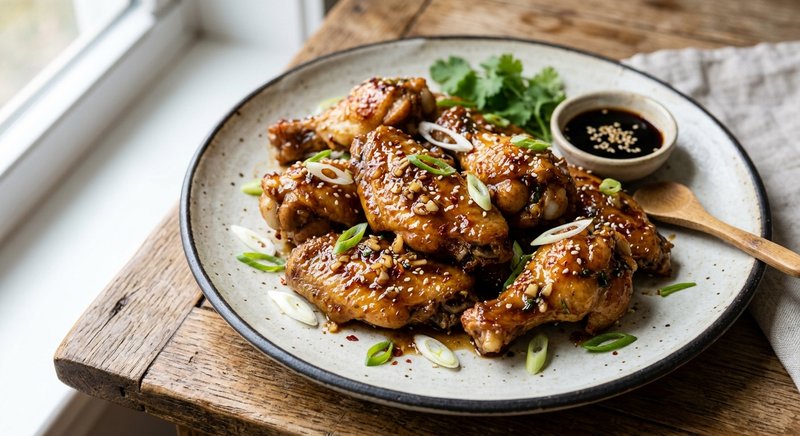 Gluten-Free Honey Garlic Chicken Wings — party and appetizers recipe, serves 8