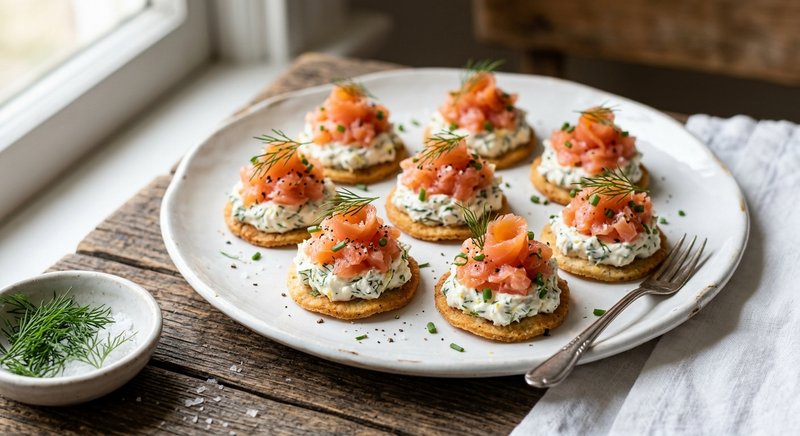 Gluten-Free Smoked Salmon Bites — party and appetizers recipe, serves 8
