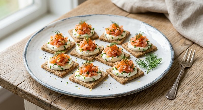 Gluten-Free Smoked Salmon Croustades — party and appetizers recipe, serves 8