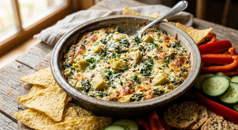 Gluten-Free Spinach Artichoke Dip — party and appetizers recipe, serves 8