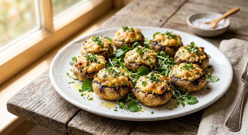 Gluten-Free Stuffed Mushrooms — party and appetizers recipe, serves 8