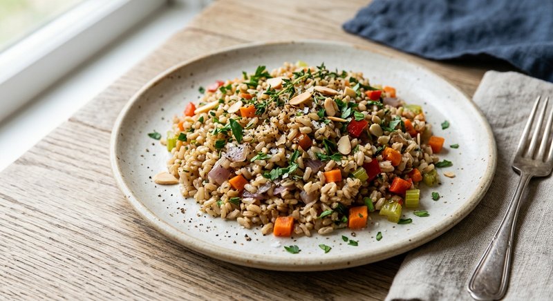 Gluten-Free Brown Rice Pilaf — salads and sides recipe, serves 4