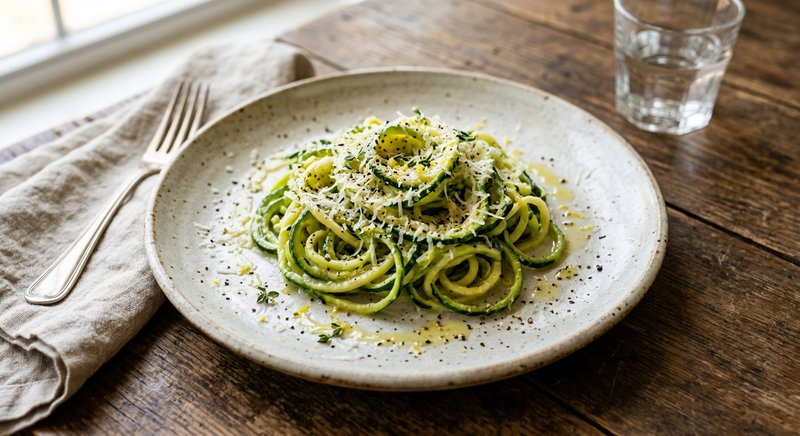 Gluten-Free Cacio e Pepe Zucchini — salads and sides recipe, serves 4