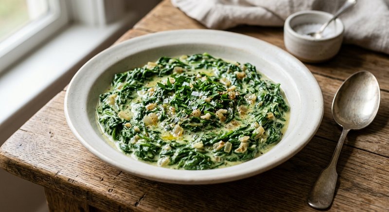 Gluten-Free Creamed Spinach — salads and sides recipe, serves 4