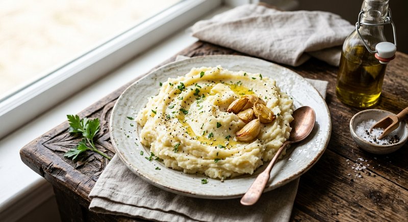 Gluten-Free Garlic Mashed Potatoes — salads and sides recipe, serves 4