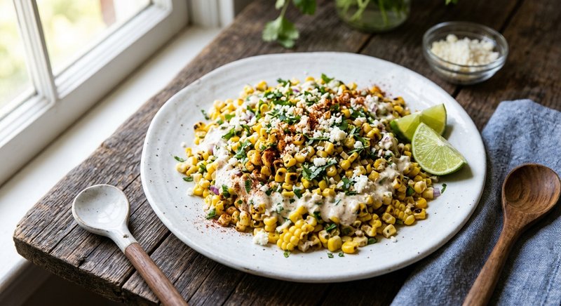 Gluten-Free Mexican Street Corn Salad — salads and sides recipe, serves 4