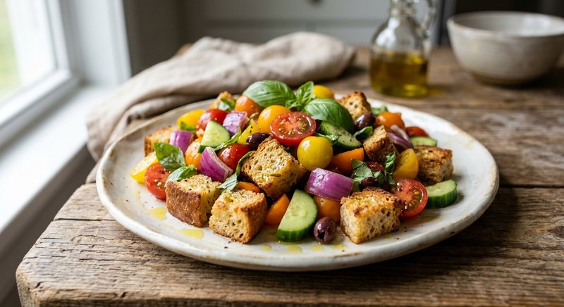 Gluten-Free Panzanella with Bread — salads and sides recipe, serves 4