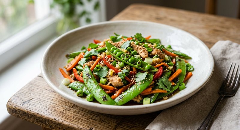 Gluten-Free Snap Pea Stir Fry — salads and sides recipe, serves 4