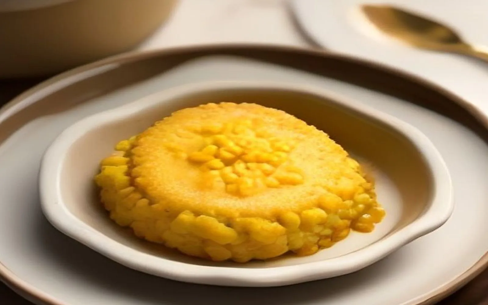 Gluten-free southern corn pudding on a plate