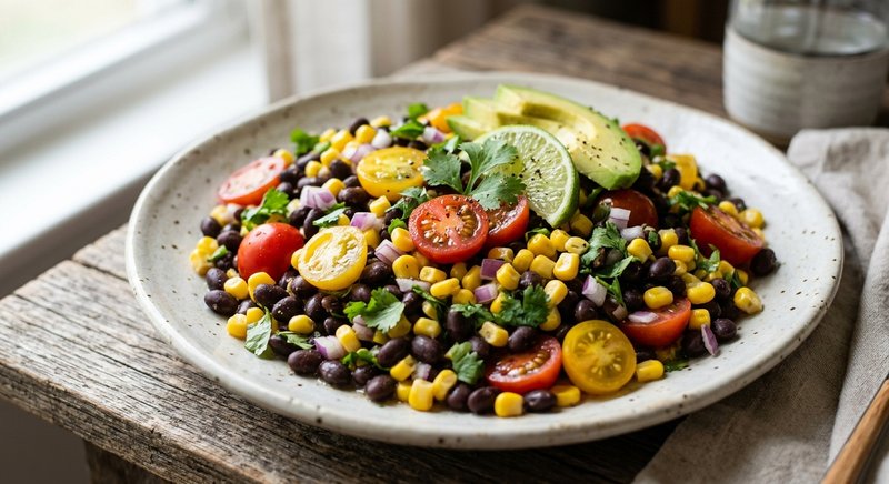Gluten-Free Southwest Black Bean Salad — salads and sides recipe, serves 4