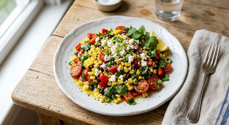 Gluten-Free Summer Corn Salad — salads and sides recipe, serves 4