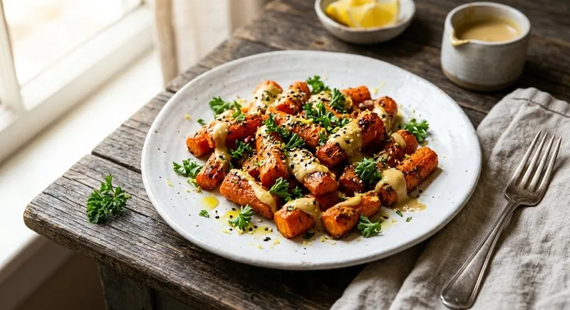 Gluten-Free Tahini Roasted Carrots