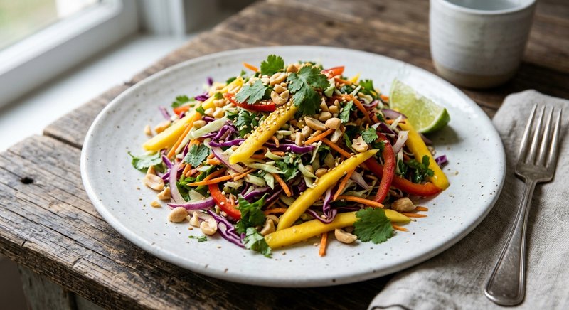 Gluten-Free Thai Mango Slaw — salads and sides recipe, serves 4