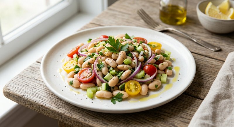 Gluten-Free White Bean Salad — salads and sides recipe, serves 4