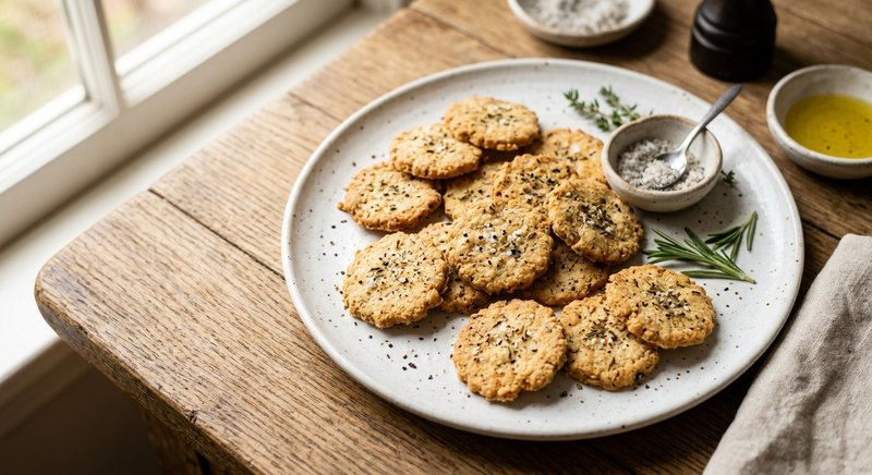 Gluten-Free Almond Flour Crackers — snacks recipe, serves 4